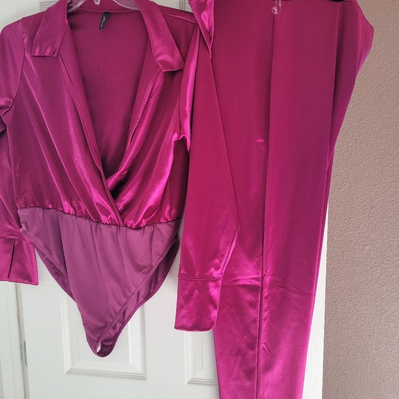 Body suite with pants magenta - Picture 9 of 10